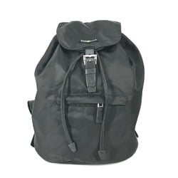 PRADA 1BZ032 Logo Plate backpack bag Backpack Black