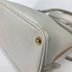 PRADA BL0837 triangle logo triangle logo plate 2WAY bag Crossbody Hand Bag White