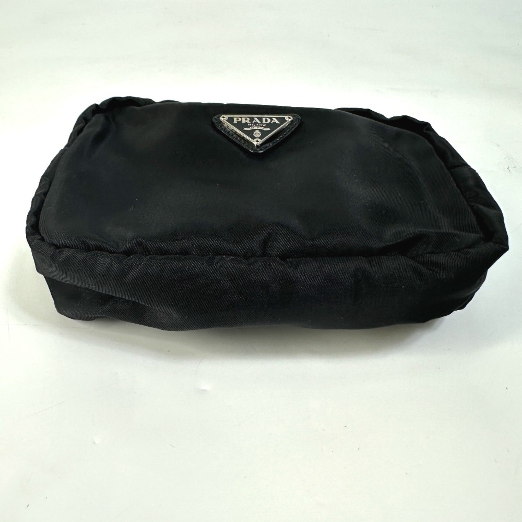 PRADA NM340X Triangle logo Pouch Black