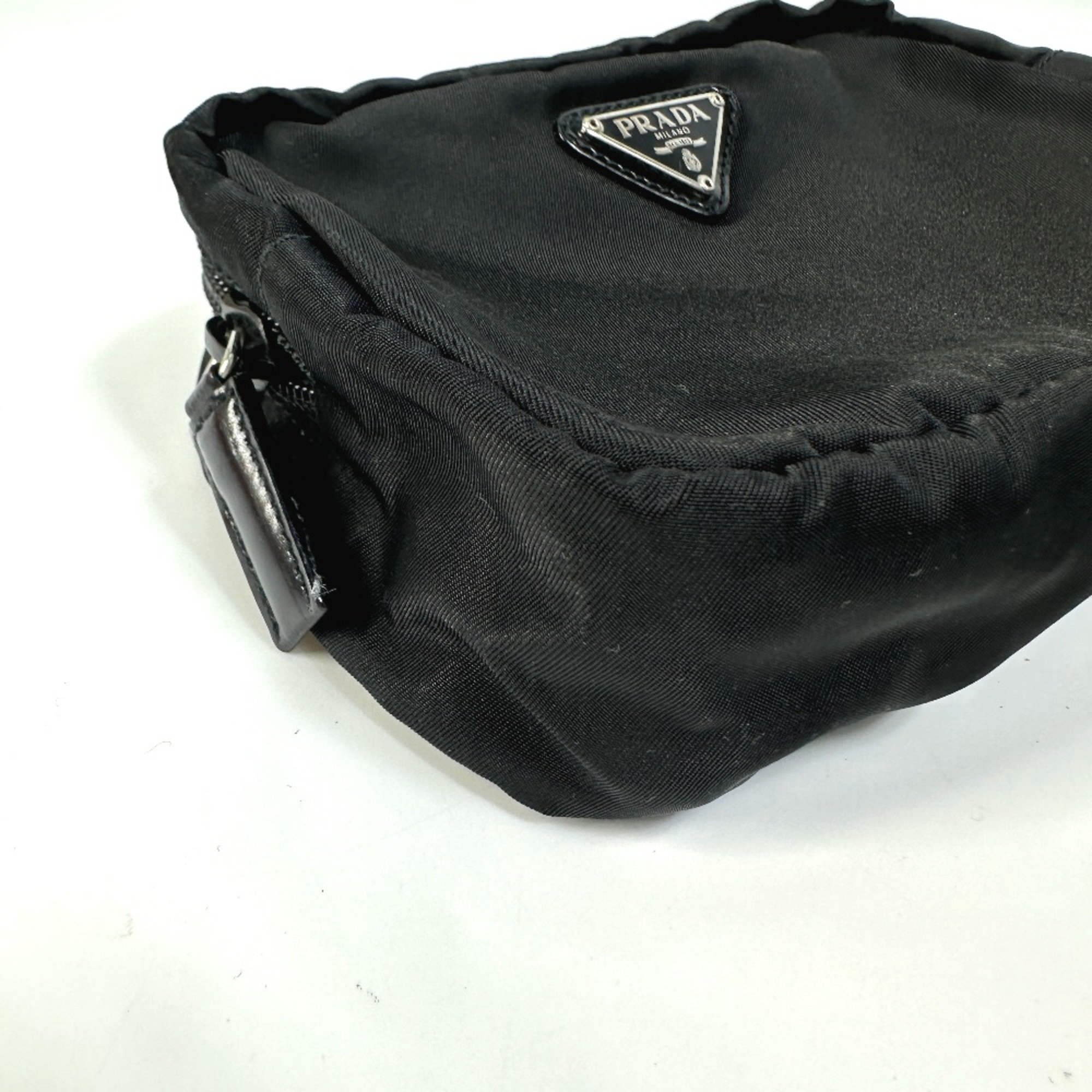 PRADA NM340X Triangle logo Pouch Black