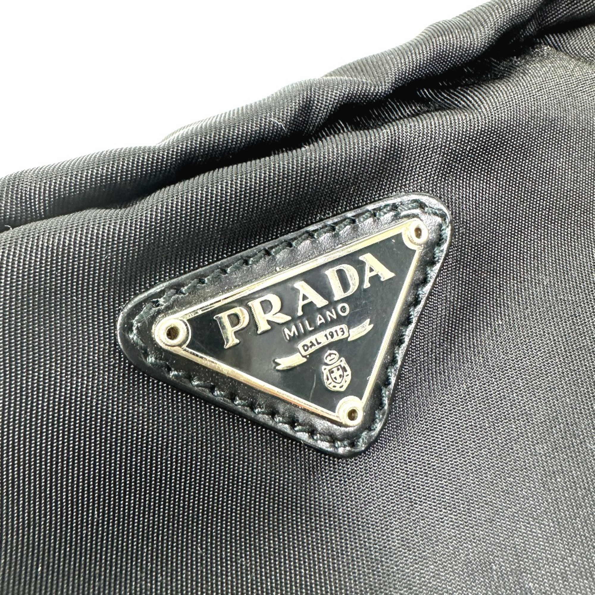 PRADA NM340X Triangle logo Pouch Black