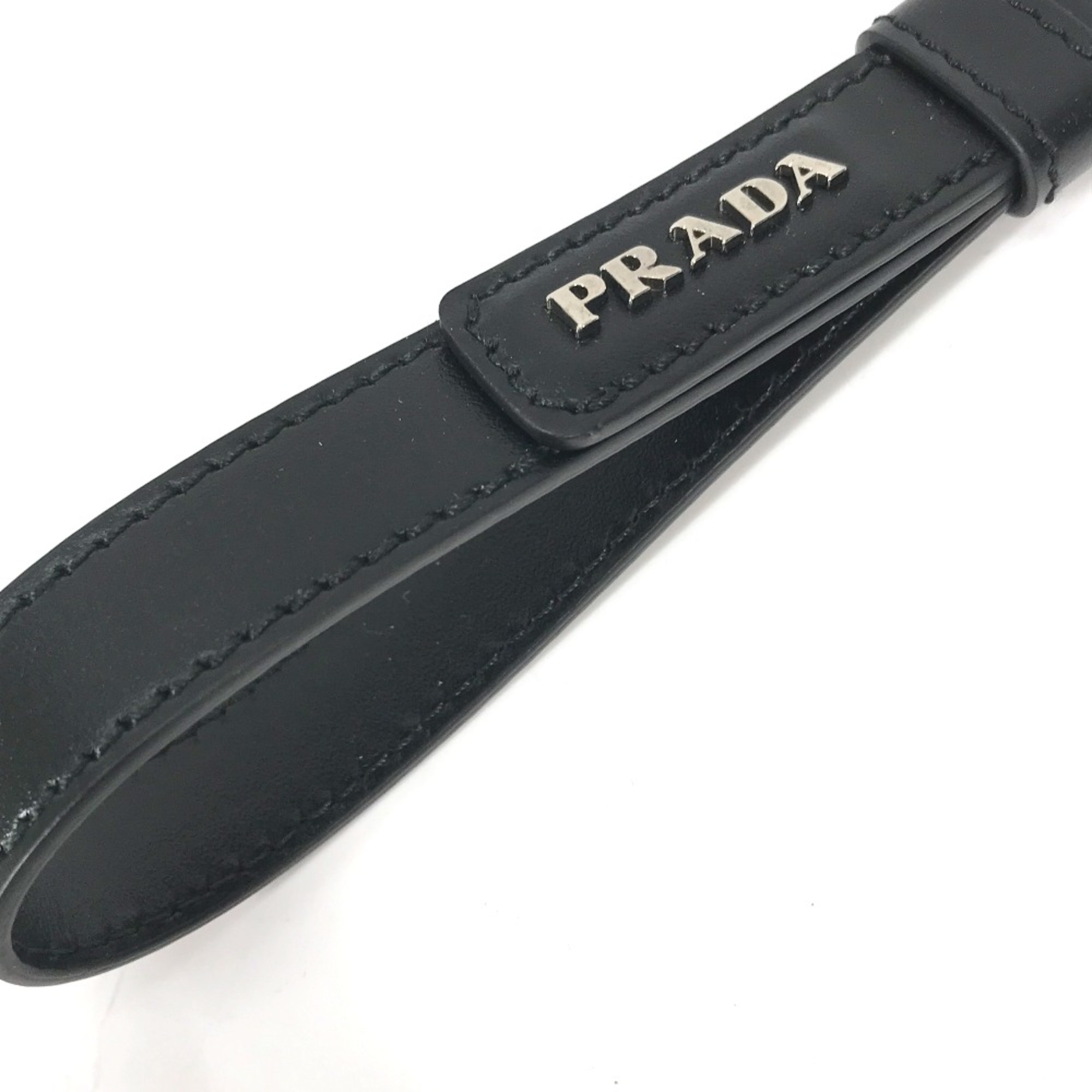 PRADA logo Key Holder Key ring Black