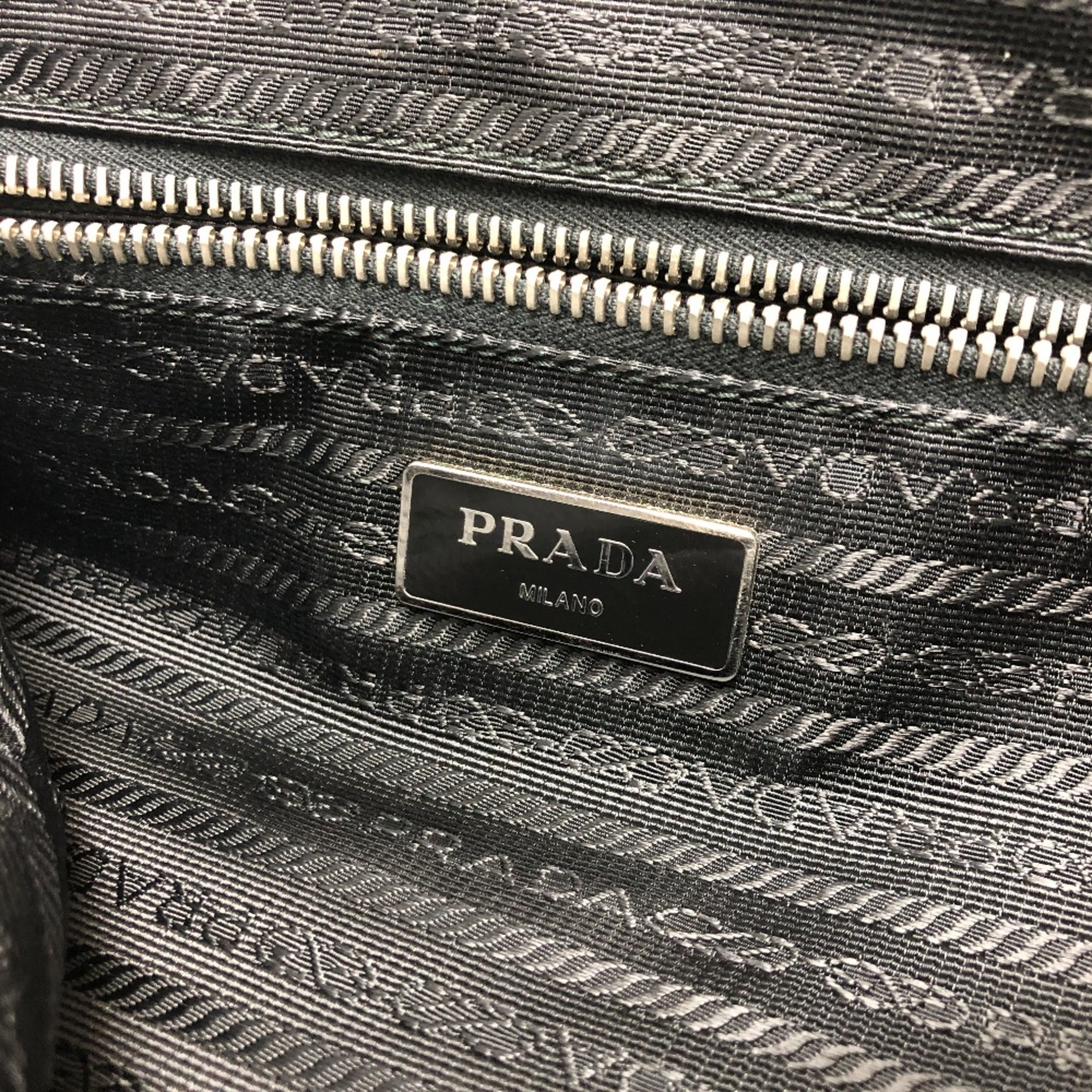 PRADA Triangle logo 2WAY Bag Shoulder Bag Crossbody Tote Bag Hand Bag blue Black/SilverHardware