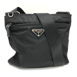 PRADA Bt0420 Flat Crossbody Bag Shoulder Bag Black SilverHardware