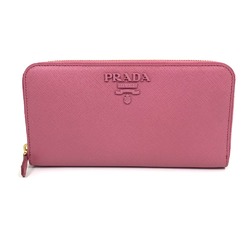 PRADA 1ML506 logo Zip Around Long Wallet BEGONIA pink