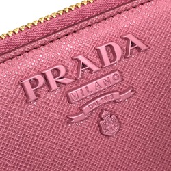 PRADA 1ML506 logo Zip Around Long Wallet BEGONIA pink