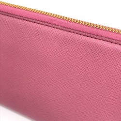 PRADA 1ML506 logo Zip Around Long Wallet BEGONIA pink