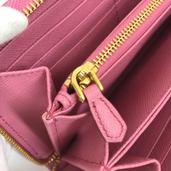 PRADA 1ML506 logo Zip Around Long Wallet BEGONIA pink