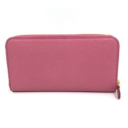 PRADA 1ML506 logo Zip Around Long Wallet BEGONIA pink