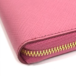 PRADA 1ML506 logo Zip Around Long Wallet BEGONIA pink