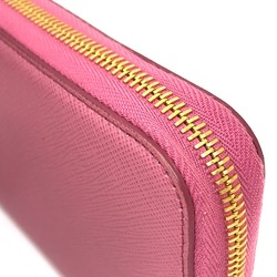 PRADA 1ML506 logo Zip Around Long Wallet BEGONIA pink