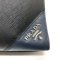 PRADA 2VG079 logo bag handbag Tote Bag Black SilverHardware