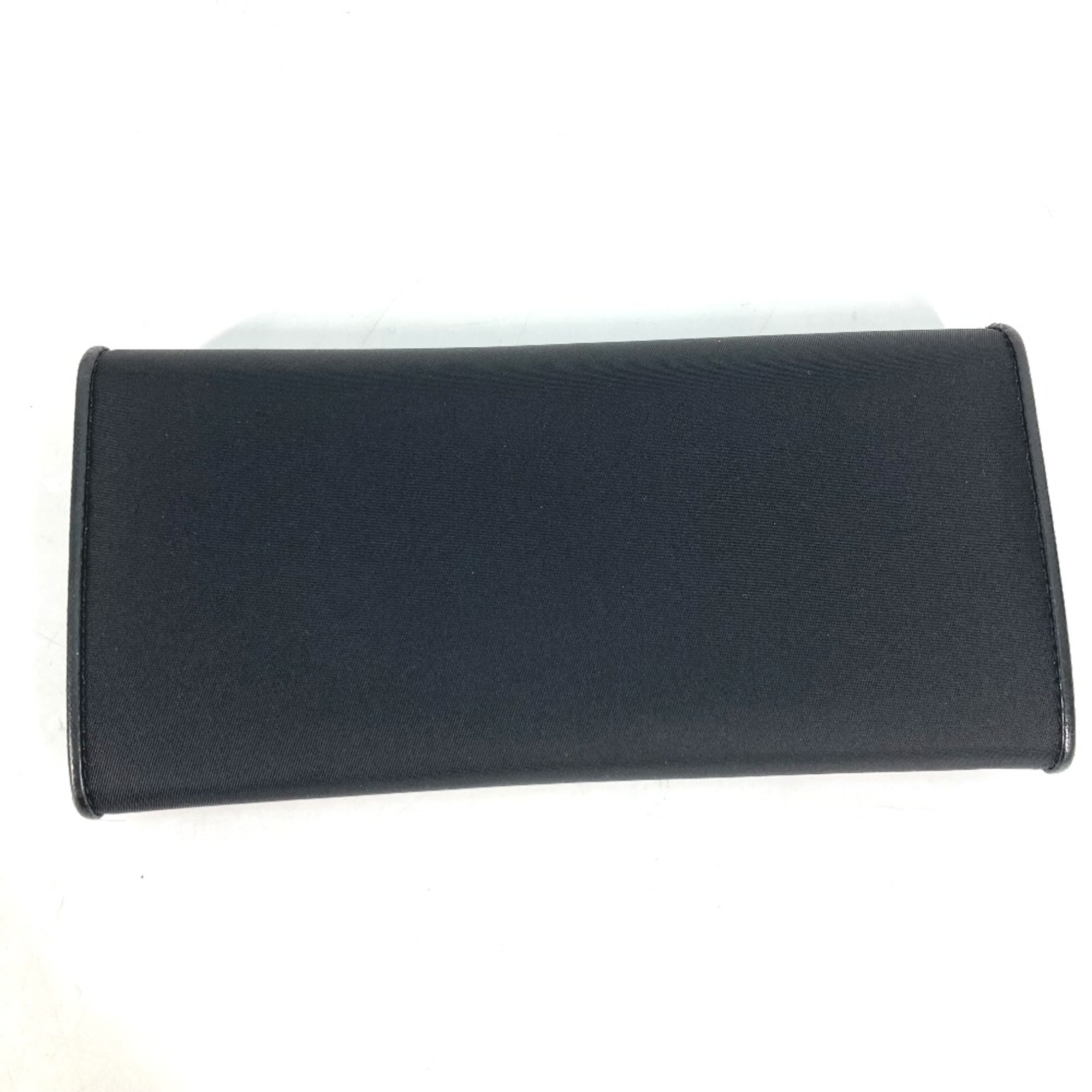 PRADA 1MH132 Long Wallet Business Card Case Pass case with flap Folded wallet Black