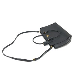 PRADA 1BA113 2WAY Bag Shoulder Bag Crossbody Hand Bag Black GoldHardware