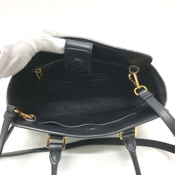 PRADA 1BA113 2WAY Bag Shoulder Bag Crossbody Hand Bag Black GoldHardware