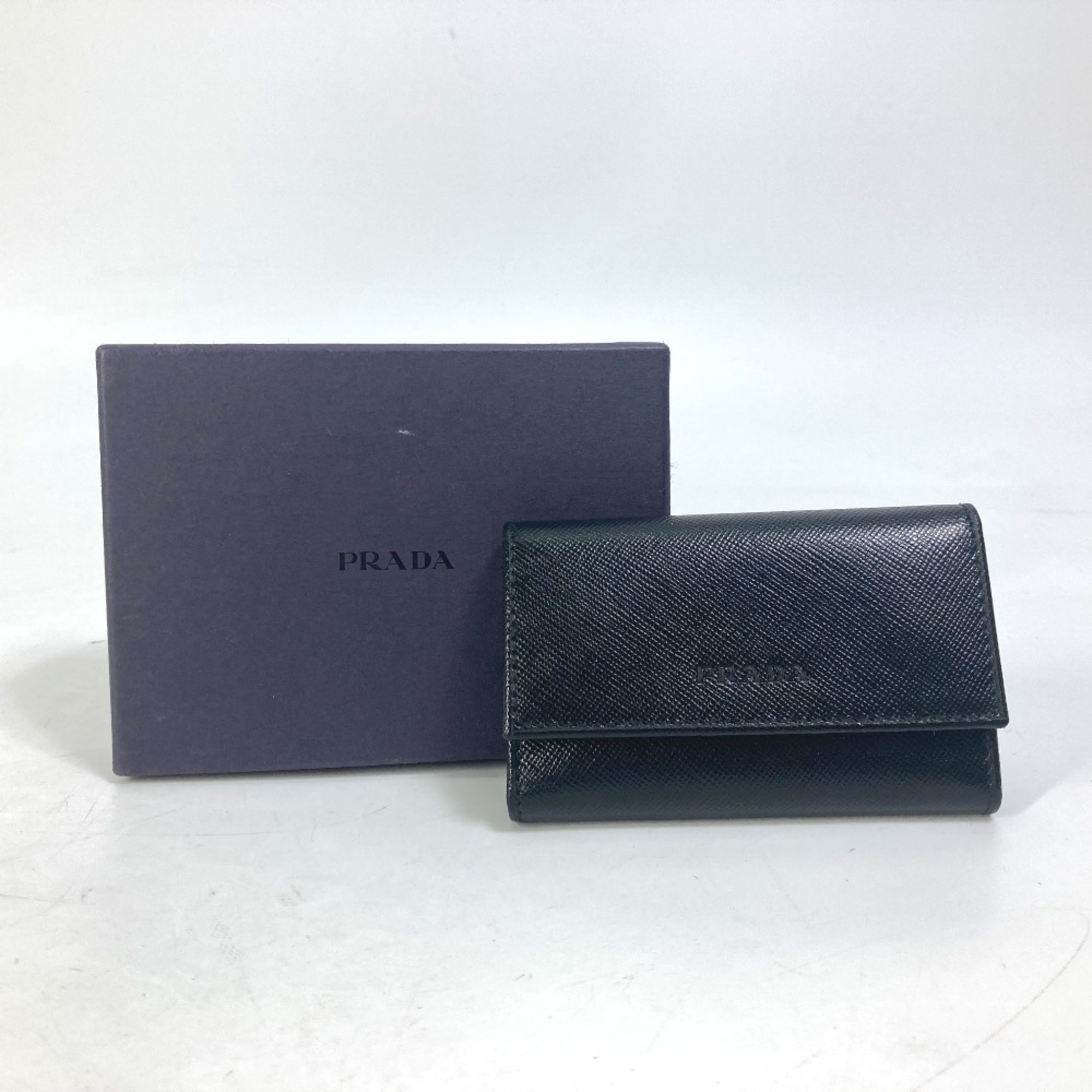 PRADA M25U key 6-Ring Key Case Black