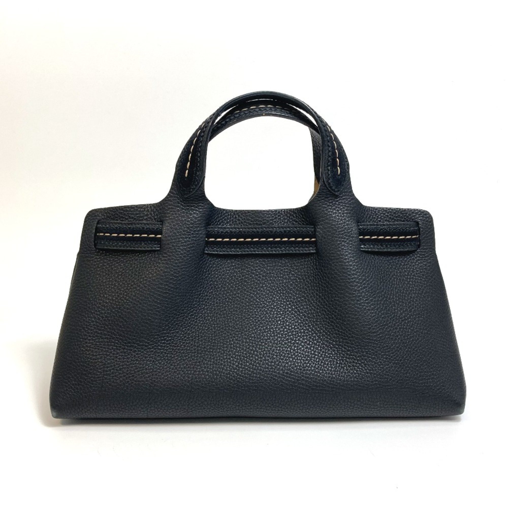 Salvatore Ferragamo AF-214920 logo Width Tote Bag Hand Bag Black