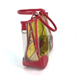 PRADA Vinyl Bags Tote Bag Shoulder Bag Red yellow