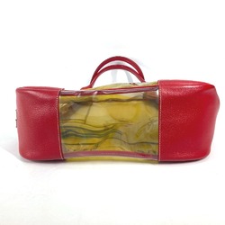 PRADA Vinyl Bags Tote Bag Shoulder Bag Red yellow