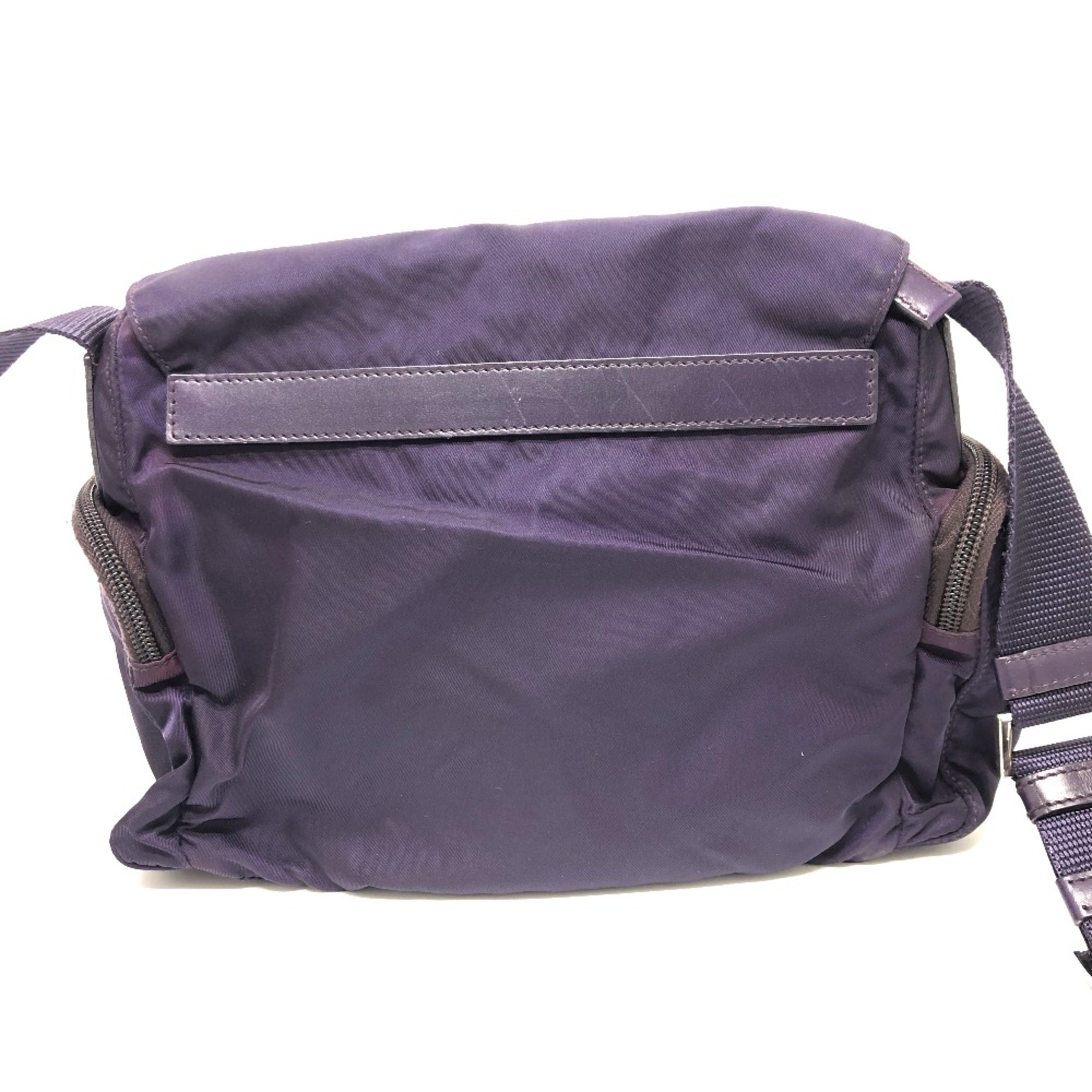 PRADA Triangle logo Crossbody bag Shoulder Bag purple