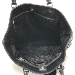 PRADA VA0971 2WAY Tote Bag Hand Bag Black SilverHardware