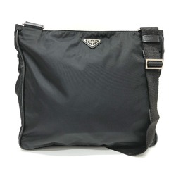 PRADA Double Pocket Crossbody Bag Shoulder Bag Black SilverHardware