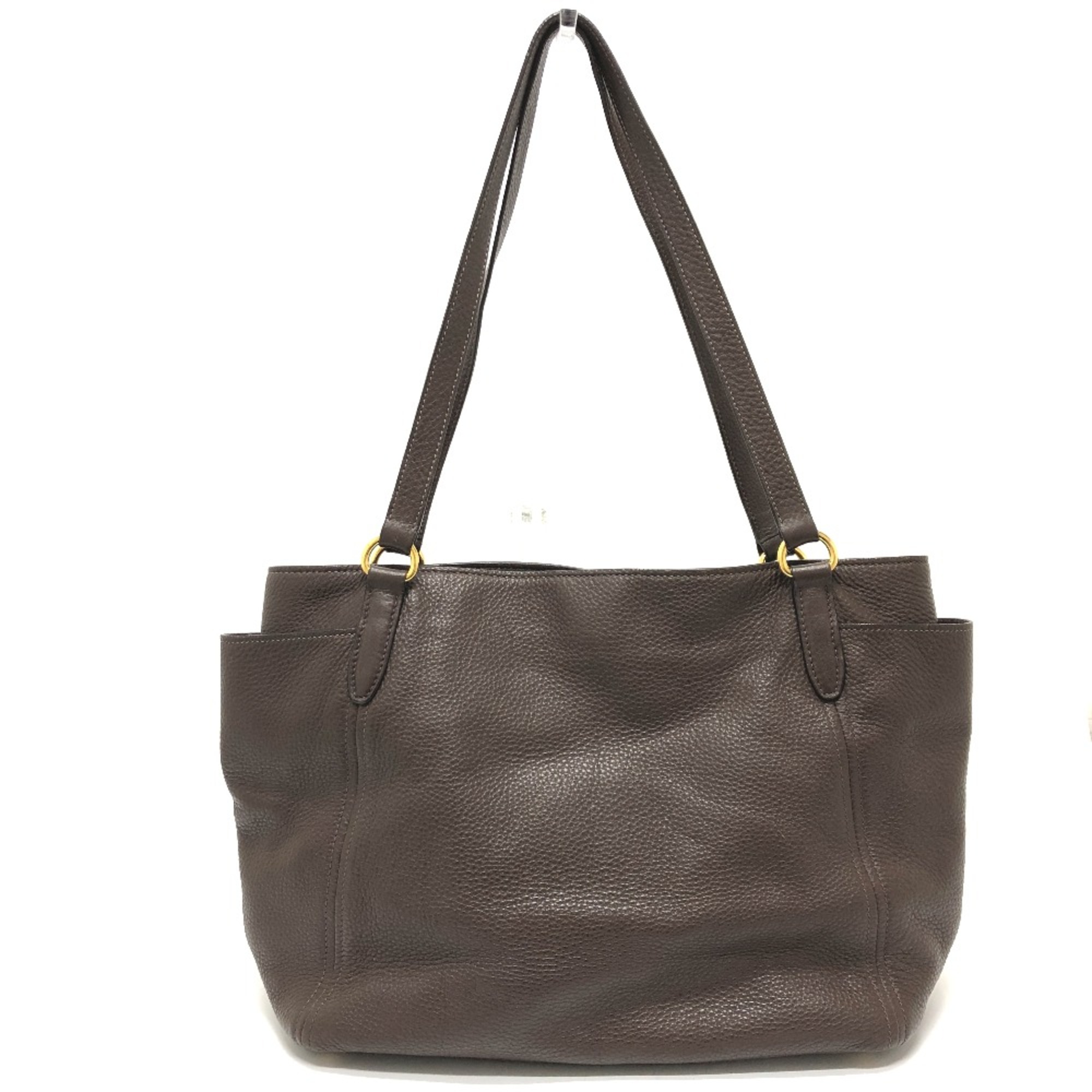 PRADA BR4970 bag shawl Tote Bag Brown GoldHardware