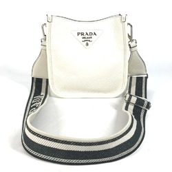 PRADA 1BH191 Crossbody Pochette bag Shoulder Bag White