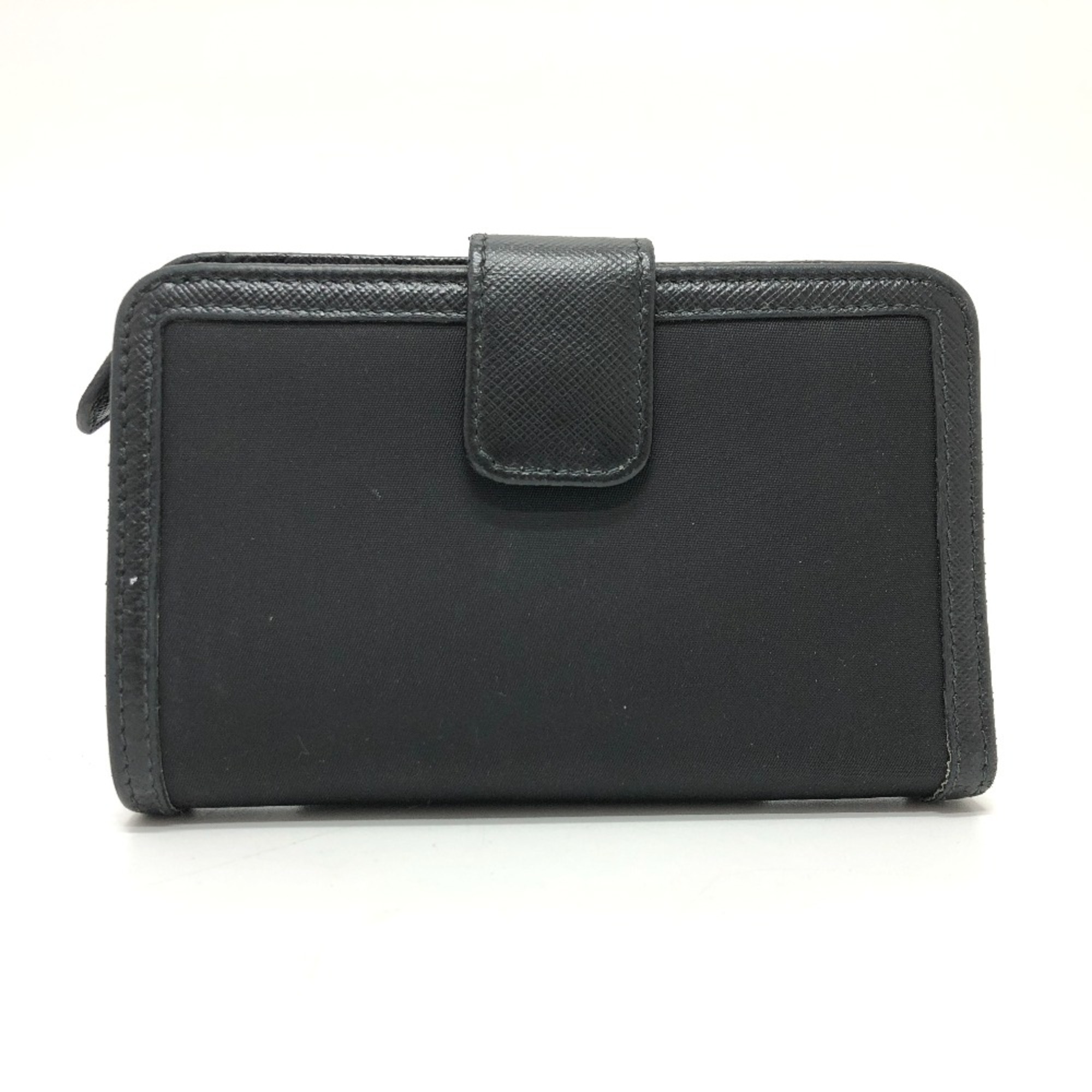 PRADA 1ML225 Folded wallet Black GoldHardware