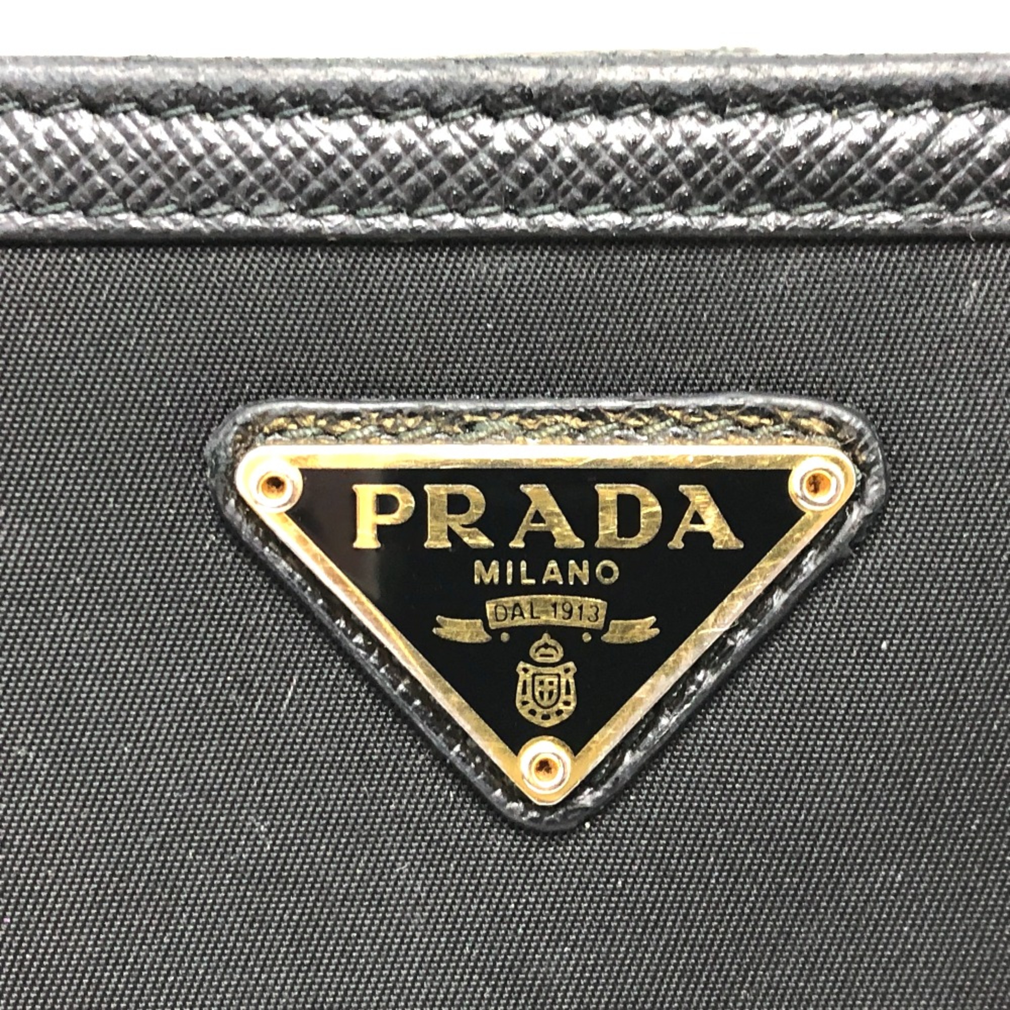 PRADA 1ML225 Folded wallet Black GoldHardware