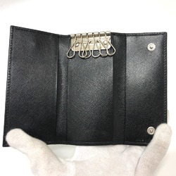 PRADA M26U Tri-fold 6 rows Key Case Black SilverHardware