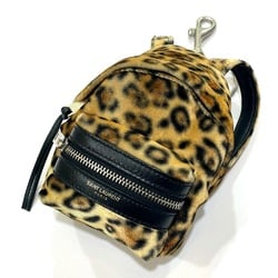 Saint Laurent Paris 441911 Leopard Bag Key Holder Bag Charm Brown