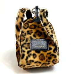 Saint Laurent Paris 441911 Leopard Bag Key Holder Bag Charm Brown