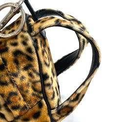 Saint Laurent Paris 441911 Leopard Bag Key Holder Bag Charm Brown