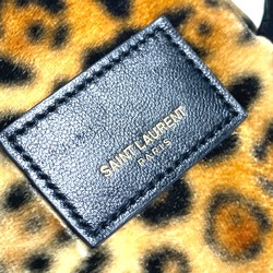 Saint Laurent Paris 441911 Leopard Bag Key Holder Bag Charm Brown