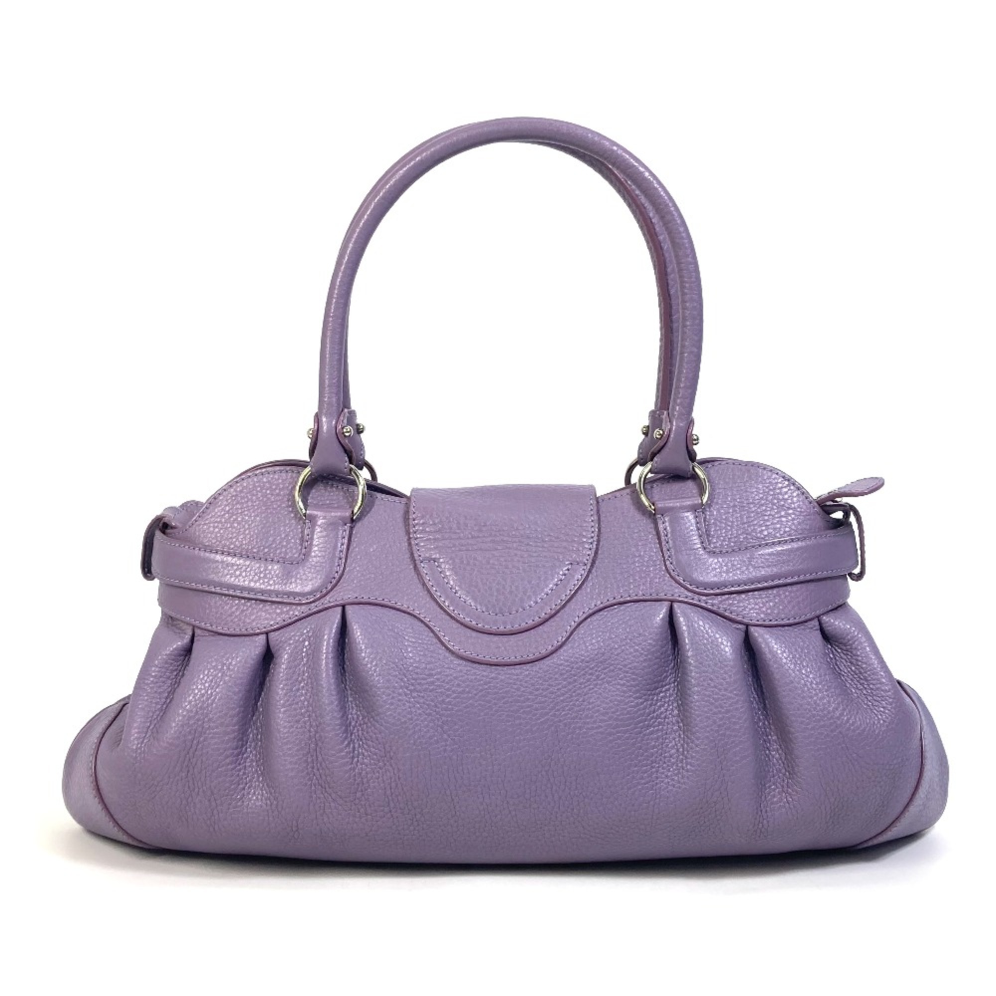 Salvatore Ferragamo AB-215370 Gancini bag shawl Hand Bag purple SilverHardware