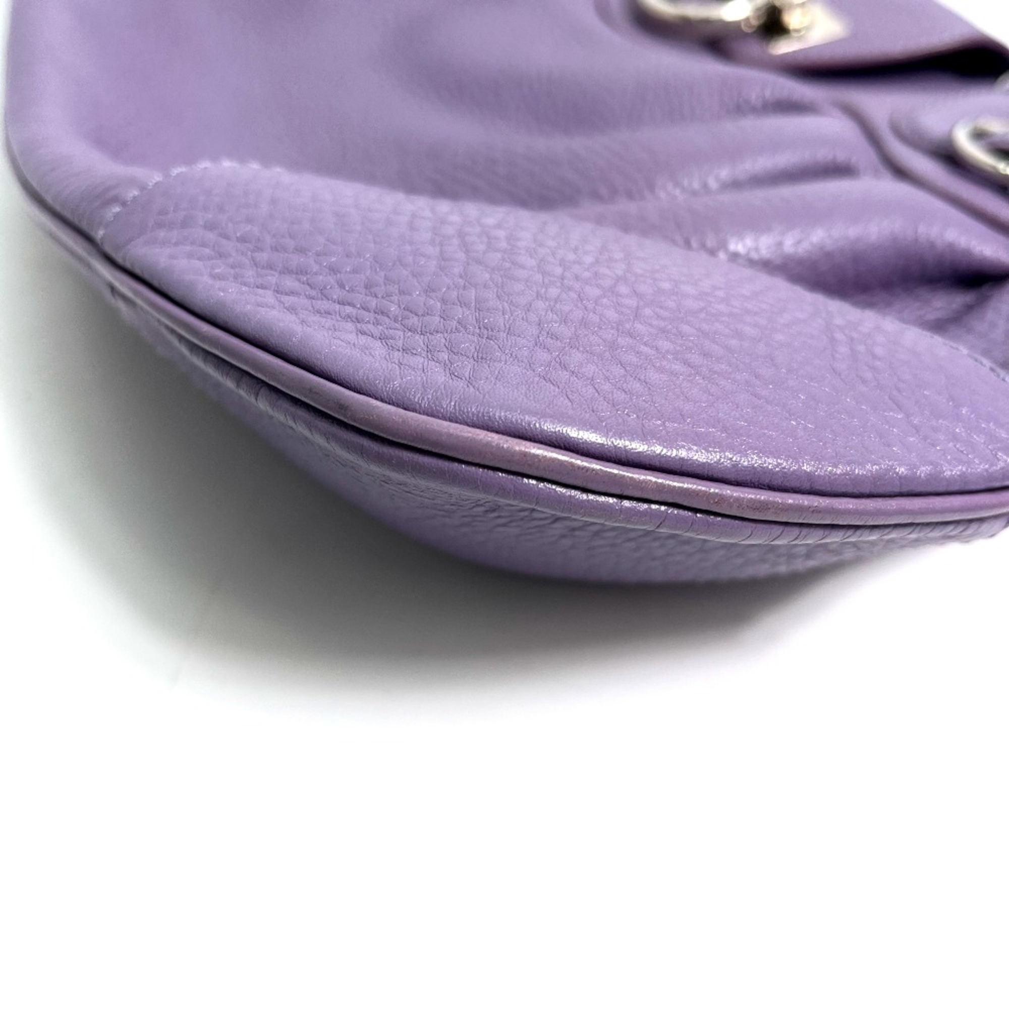 Salvatore Ferragamo AB-215370 Gancini bag shawl Hand Bag purple SilverHardware