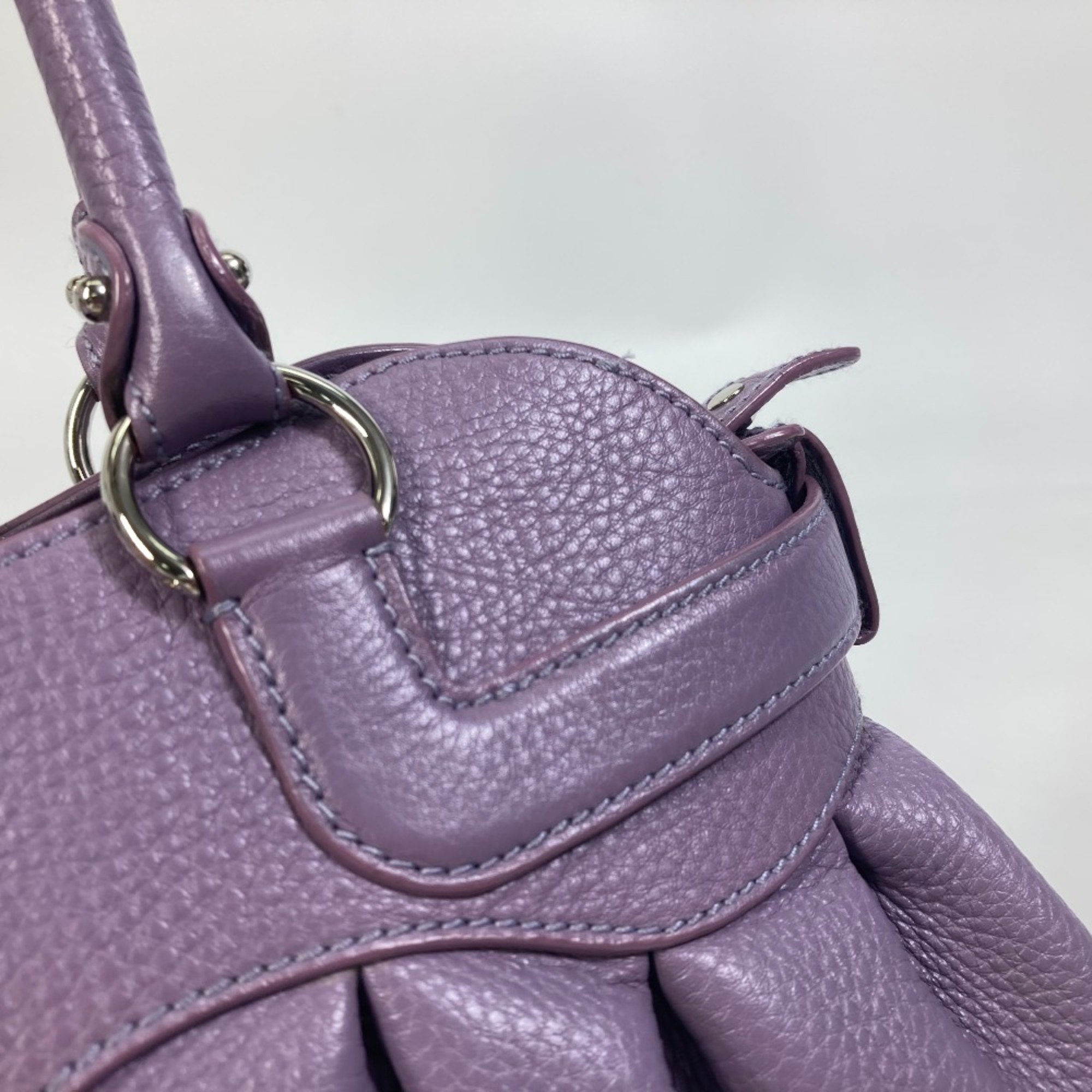 Salvatore Ferragamo AB-215370 Gancini bag shawl Hand Bag purple SilverHardware