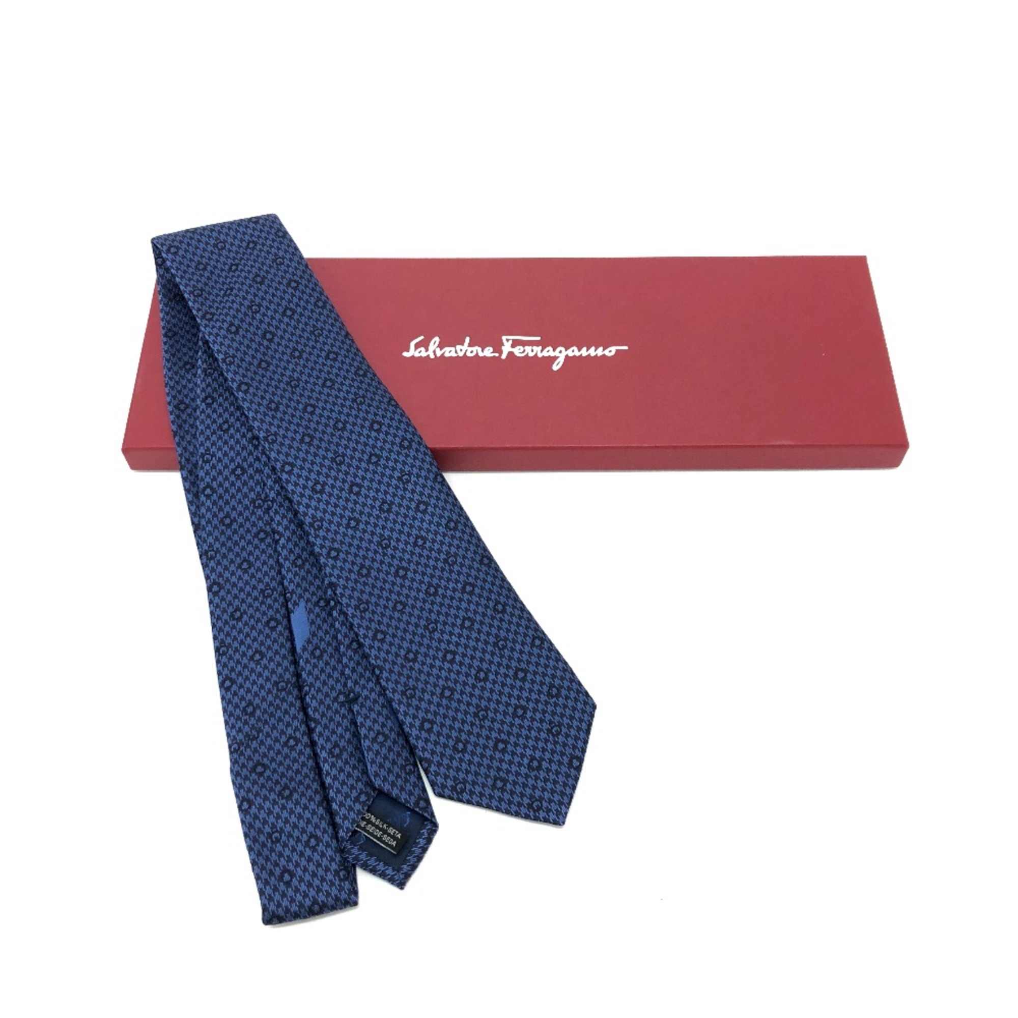 Salvatore Ferragamo Overall handle Business Necktie Necktie Navy