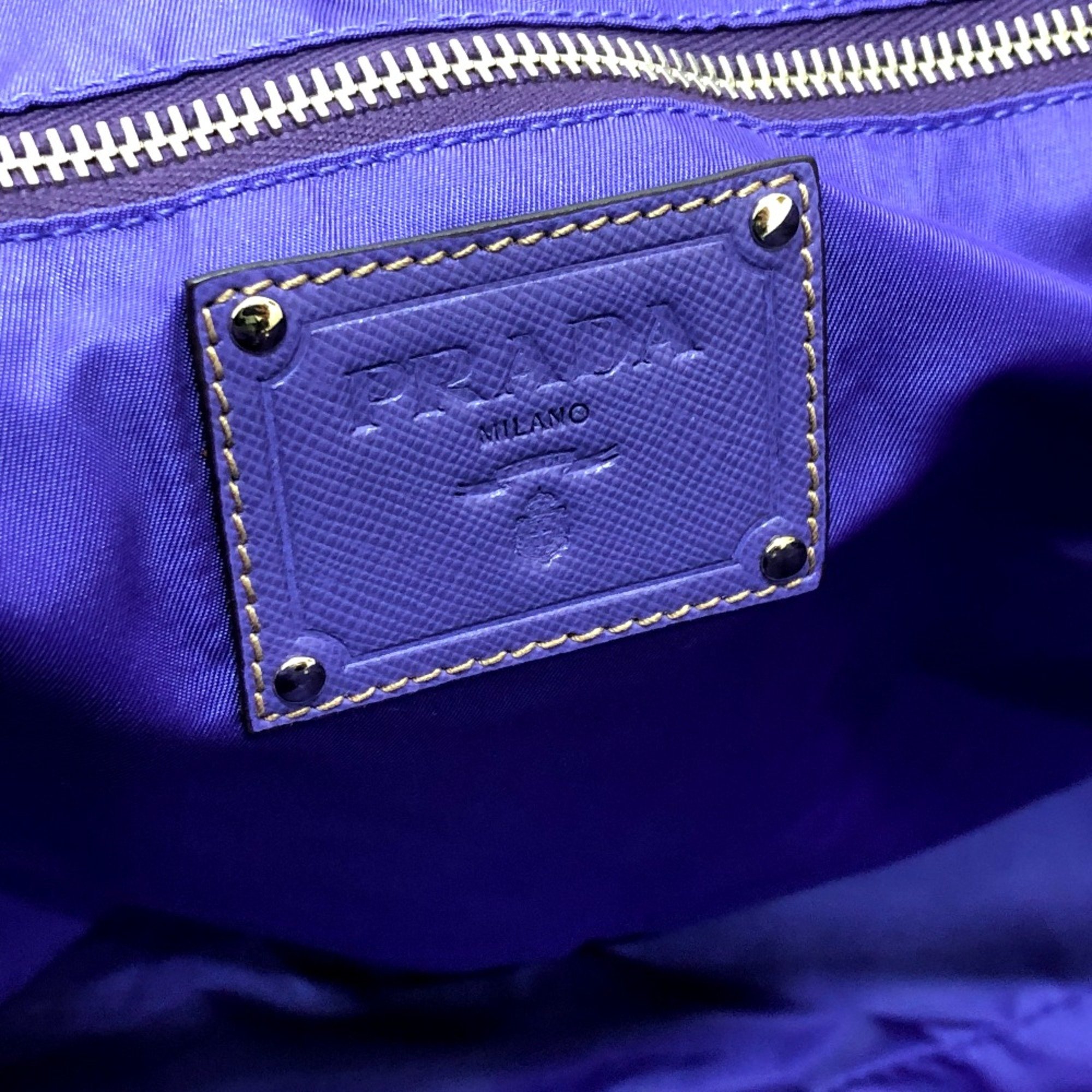 PRADA BR3924 Bags Shoulder Bags Tote Bag purple SilverHardware