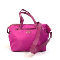 Salvatore Ferragamo Gancini 2WAY Shoulder Bag Hand Bag Pink Based