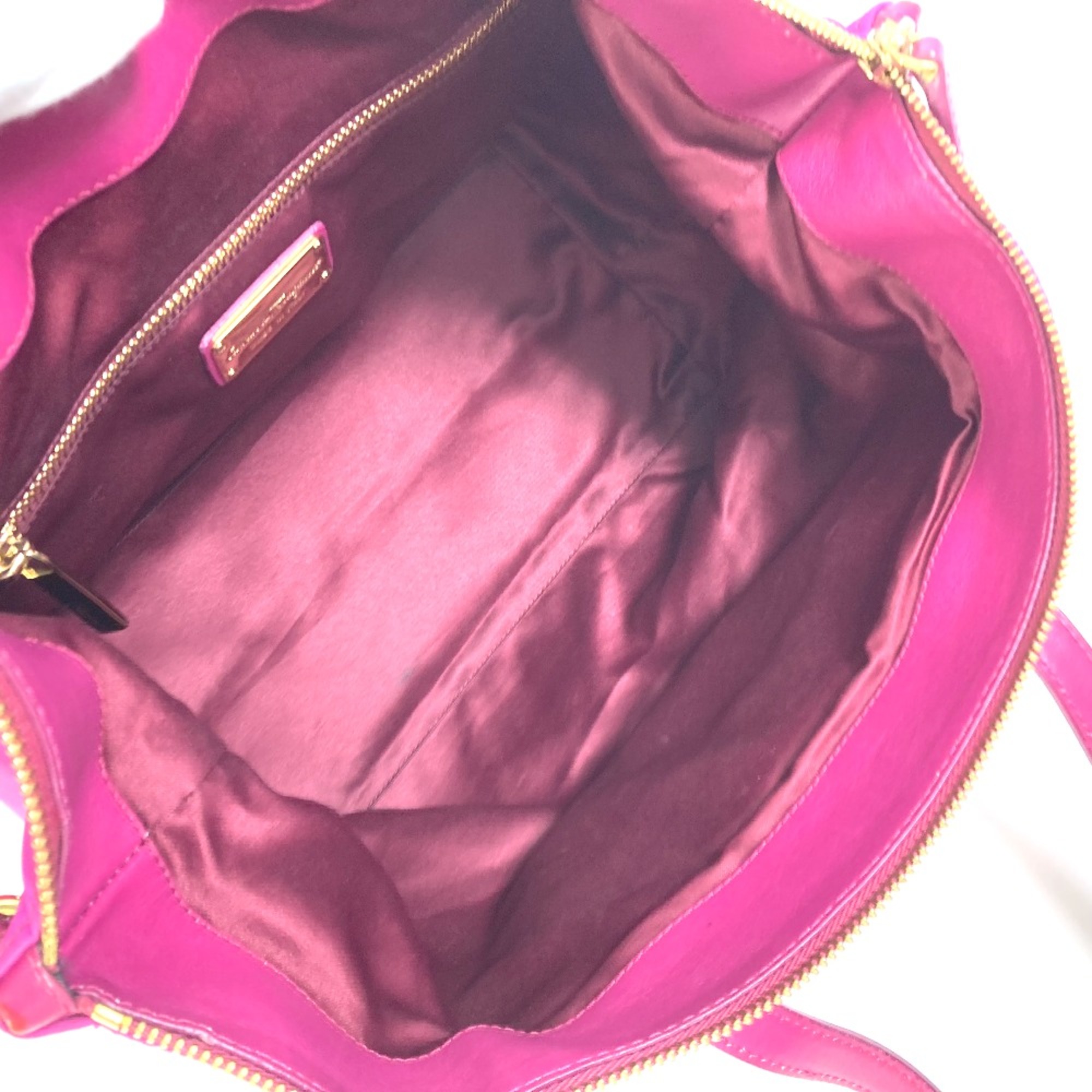 Salvatore Ferragamo Gancini 2WAY Shoulder Bag Hand Bag Pink Based