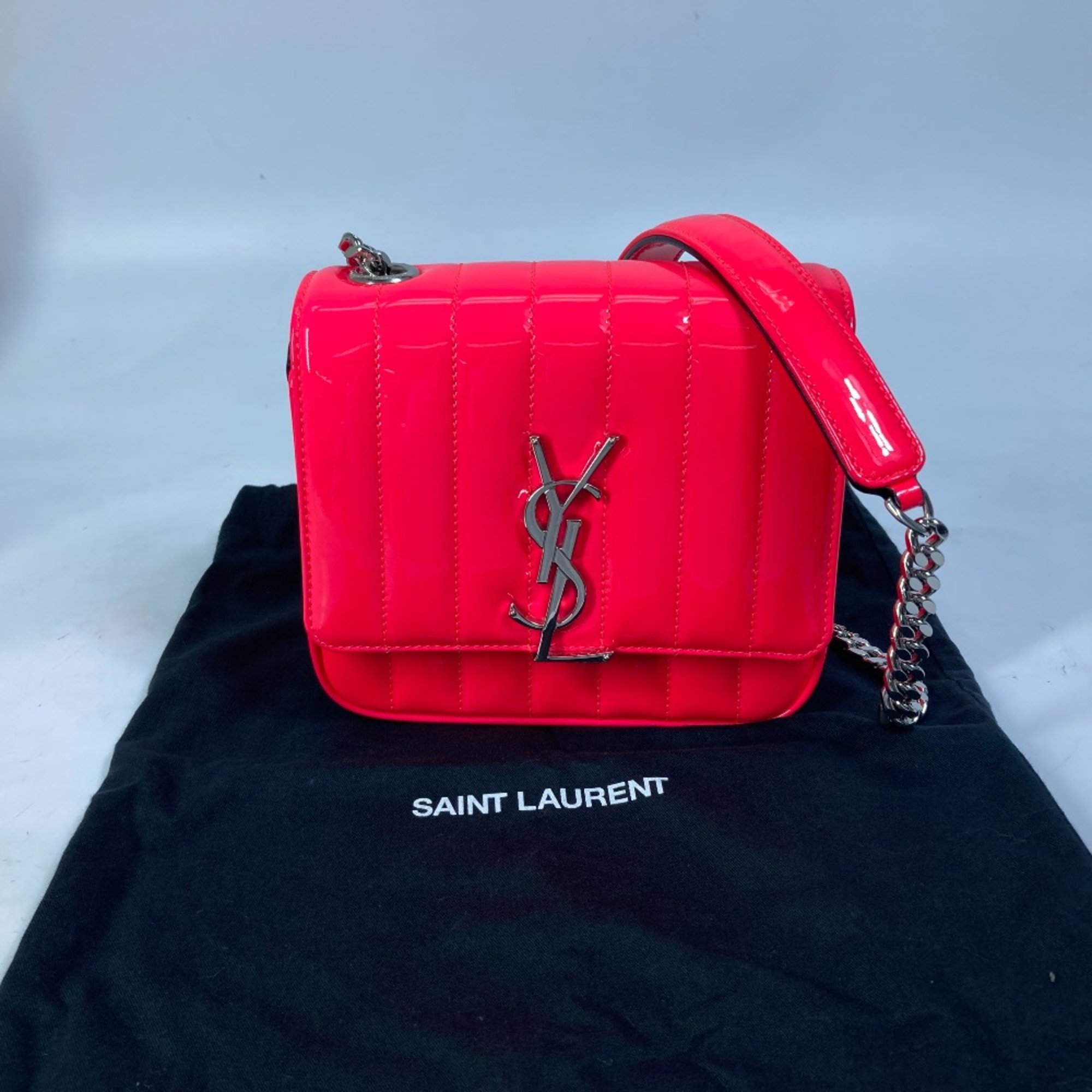 Saint Laurent Paris 538439 YSL Chain Crossbody bag Shoulder Bag Pink Based