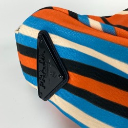 PRADA 2VY007 stripe bag crossbody Shoulder Bag Orange Blue x Black