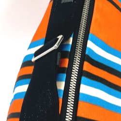 PRADA 2VY007 stripe bag crossbody Shoulder Bag Orange Blue x Black