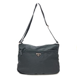 PRADA Flat Crossbody Bags Shoulder Bags Shoulder Bag Black SilverHardware