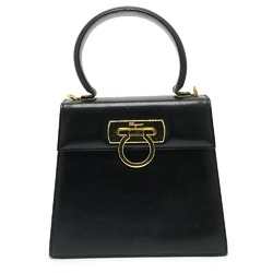 Salvatore Ferragamo BX-212193 Gancini Bag 2WAY Hand Bag Shoulder Bag Black GoldHardware