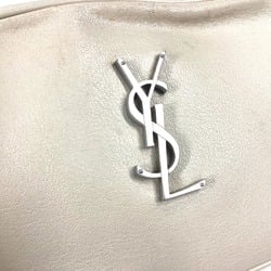 Saint Laurent Paris 574494 YSL Logo Pochette Tassel fringe bag Crossbody Shoulder Bag WhiteBased