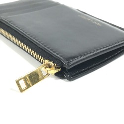 Saint Laurent Paris 631992 Wallet Compact Wallet logo coin purse Black