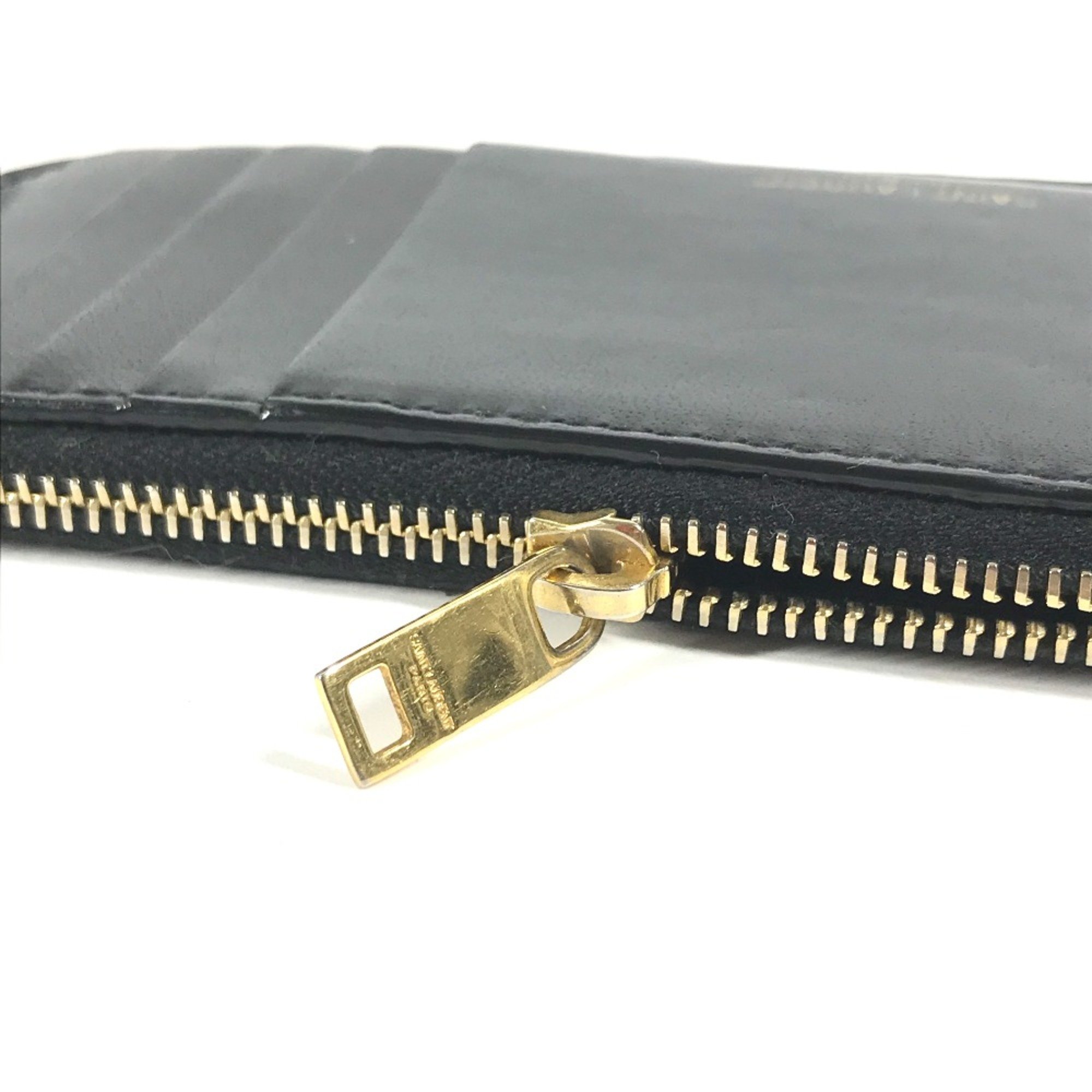 Saint Laurent Paris 631992 Wallet Compact Wallet logo coin purse Black